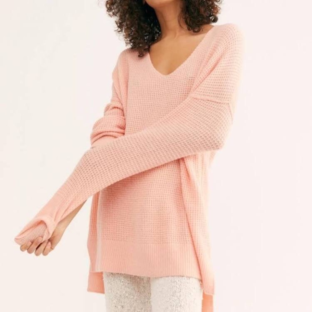 Free People COMFY C.O.M.F.Y. Pullover Peachy Pink